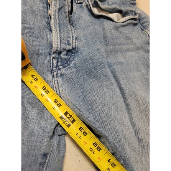 Mother High Waisted Hiker Hover Jeans Herbal Remedy Straight Leg Size 27 Blue - Picture 6 of 10